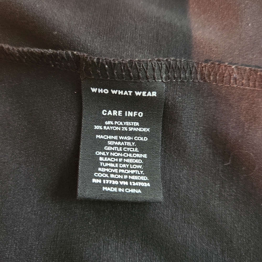 Who What Wear Black Midi Dress Size XL - Picture 8 of 8